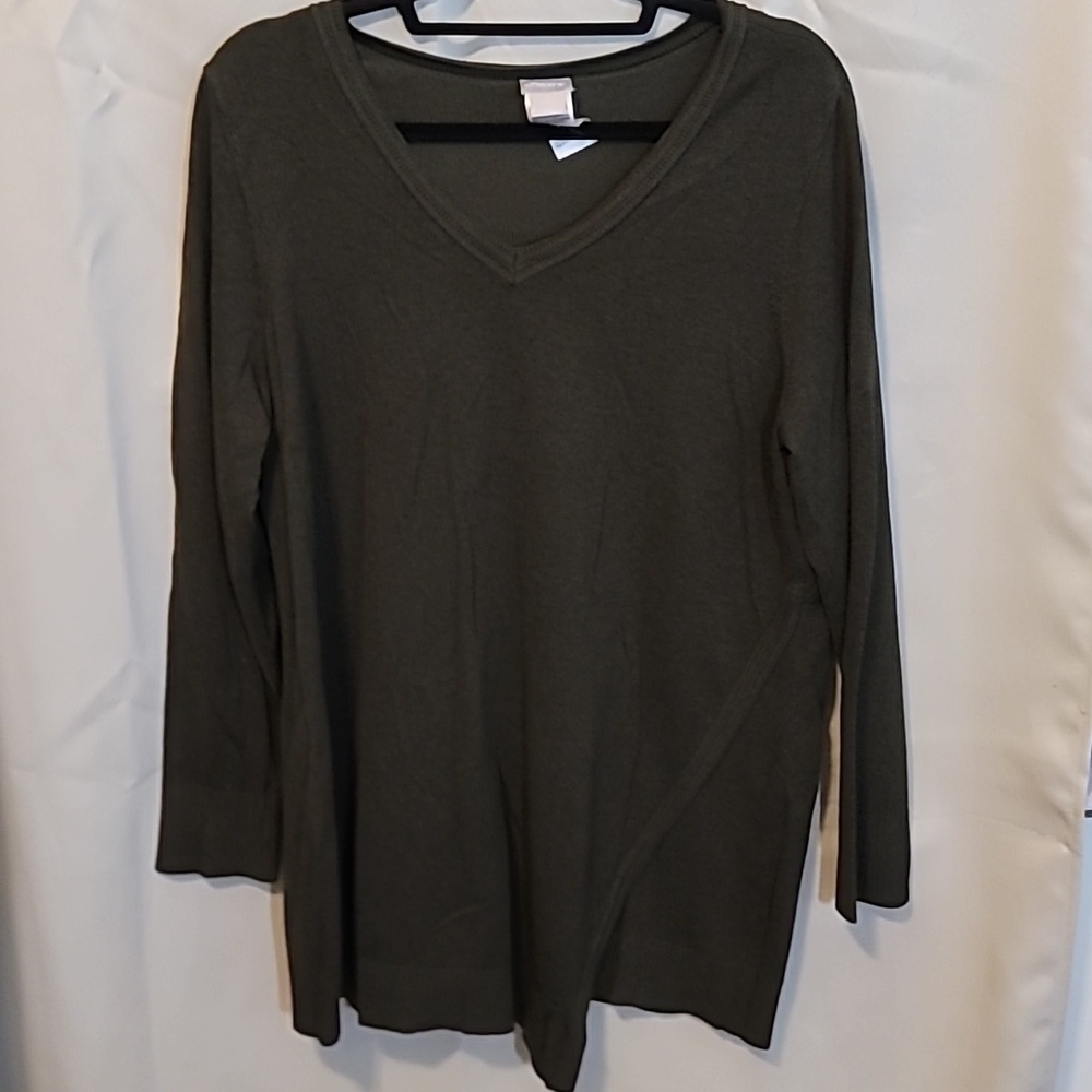Chico's V Neck Long Sleeve sweater  sz large